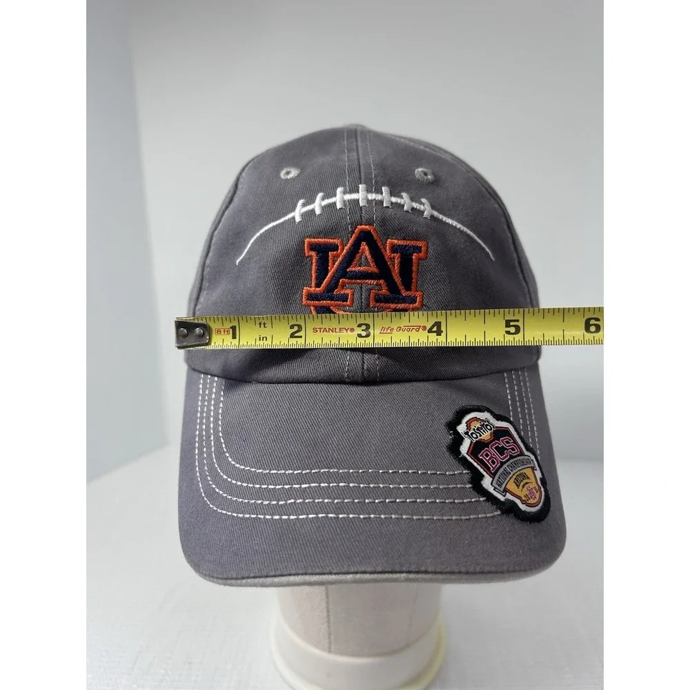 Auburn Tigers Football Hat Gray Adjustable BCS Championship Patch College